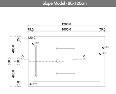 Aquanit 80x120 Beton Taupe Slope Line - 1