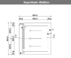 Aquanit 80x80 Beton Gri Slope Line - 2