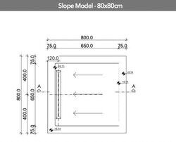 Aquanit 80x80 Beton Olive Slope Line - 1