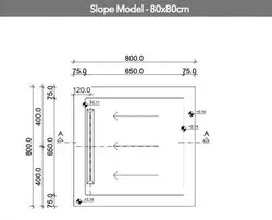 Aquanit 80x80 Beton Olive Slope Line - 2