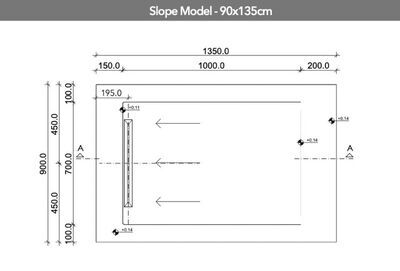 Aquanit 90x135 Beton Krem Slope Line - 1