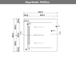 Aquanit 90x90 Beton Gri Slope Line - 1