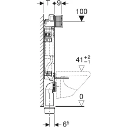 Geberit Asma klozet için Geberit Kombifix elemanı, 108 cm, Sigma 12 cm gömme rezervuar ile - 110.350.00.5 - 4