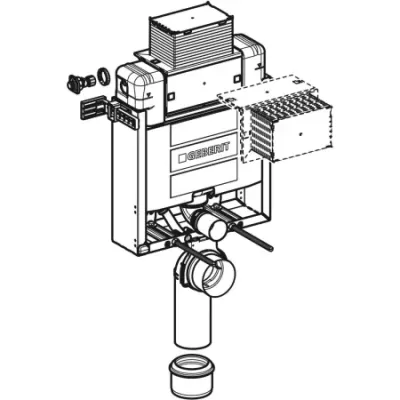 Geberit Asma klozet için Geberit Kombifix elemanı, 82 cm, Omega 12 cm gömme rezervuar ile - 110.001.00.1 - 2