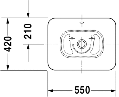 Duravit Bacino Çanak Lavabo 55 cm - 0334520000 - 2