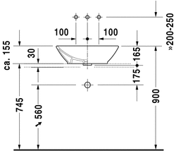 Duravit Bacino Çanak Lavabo 55 cm - 0334520000 - 3