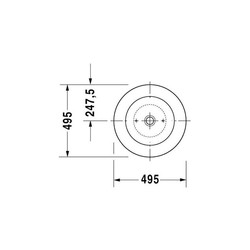 Duravit Ciottolo Tezgah Üstü Çanak Lavabo 50cm - 0322500000 - 3