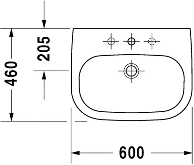 Duravit D-Code Lavabo 60cm - 23106000002 - 2