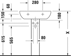 Duravit D-Code Lavabo 60cm - 23106000002 - 4