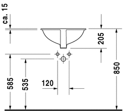 Duravit Dune Tezgah Altı Lavabo 46cm - 0481460000 - 3