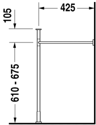 Duravit Vero Metal Ayak - 0030631000 - 4