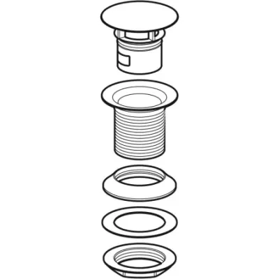 Geberit serbest çıkışlı süzgeç ve krom kapağı: Parlak krom, L=8cm - 152.080.21.1 - 2