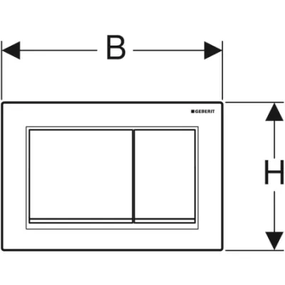 Geberit kumanda kapağı Omega30, 2 kademeli deşarj için: mat krom, temizliği kolay kaplamalı, parlak krom - 115.080.JQ.1 - 3
