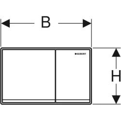 Geberit kumanda kapağı Omega60, 2 kademeli deşarj için, hemyüz: siyah, aynalı, parlak krom - 115.081.SJ.1 - 3