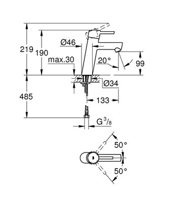 Grohe Concetto Lavabo Bataryası M-Boyut - 23451001 - 2