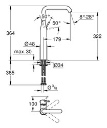 Grohe Essence Çanak Lavabo Bataryası XL-Boyut Warm Sunset - 32901DA1 - 2