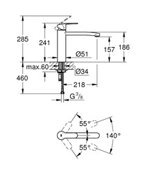 Grohe Eurostyle Cosmopolitan Eviye Bataryası - 31124002 - 2