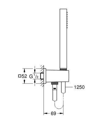 Grohe Euphoria Cube Stick El Duş Seti - 26405000 - 2