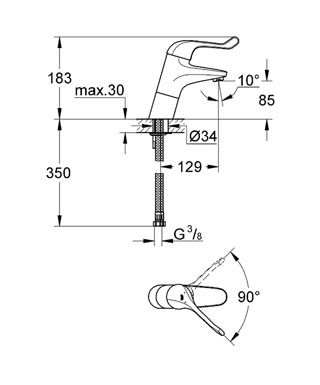 Grohe Euroeco Special / SSC Lavabo Bataryası - 32790000 - 2