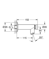 Grohe Euroeco Cosmopolitan T Zaman Ayarlı Tek Su Girişli Lavabo Bataryası - 36266000 - 2