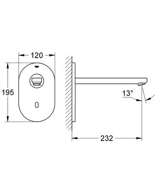 Grohe Eurosmart Cosmopolitan E Fotoselli Lavabo Bataryası Elektrikli - 36334SD0 - 2