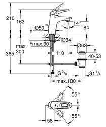 Grohe Eurostyle Lavabo Bataryası S-Boyut - 33558003 - 2