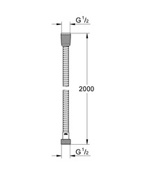 Grohe Relexaflex Metal Duş Hortum 200 mm - 28145000 - 2