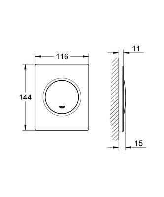 Grohe Nova Cosmopolitan Pisuar Kumanda Paneli - 38804000 - 2