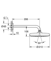 Grohe Tempesta 210 Tepe Duşu Seti - 26412000 - 2