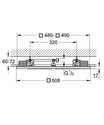 Grohe Rainshower F-Series Işık Modüllü Tepe Duşu - 27865000 - 2