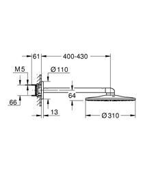 Grohe Rainshower 310 SmartActive Tepe Duşu Seti - 26475LS0 - 2