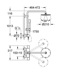 Grohe Rainshower 210 Duş Sistemi - 27032001 - 2