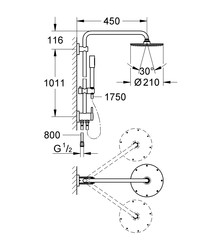 Grohe Rainshower 210 Duş Sistemi - 27058000 - 2