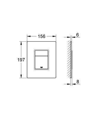 Grohe Skate Cosmopolitan Kumanda Paneli Cam Saten - 38845MF0 - 3