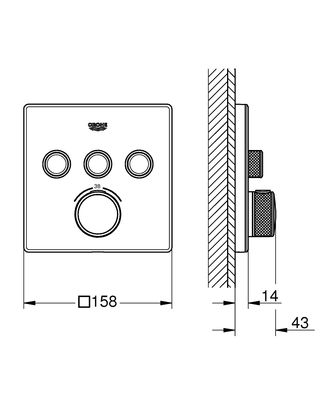 Grohe SmartControl Ankastre Termostatik Banyo Bataryası - 29157LS0 - 2