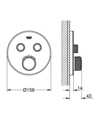 Grohe Ankastre Termostatik Banyo Bataryası - 29151LS0 - 2