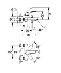 Grohe Eurosmart Banyo Bataryası - 33300003 - 4