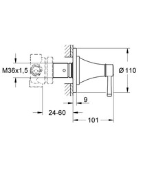 Grohe Grandera 5 Yollu Yön Değiştirici - 19942000 - 2