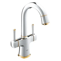 Grohe Grandera Tek Delikli Lavabo Bataryası L-Boyut Krom/Altın - 21107IG0 - 1