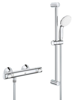 Grohe Grohtherm 500 Termostatik duş bataryası / duş seti dahil - 34796000 - 1