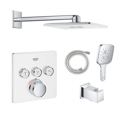 Grohe Grohtherm SmartControl Üç valfli akış kontrollü, ankastre termostatik duş bataryası Seti - 29157LS0-SET1 - 1