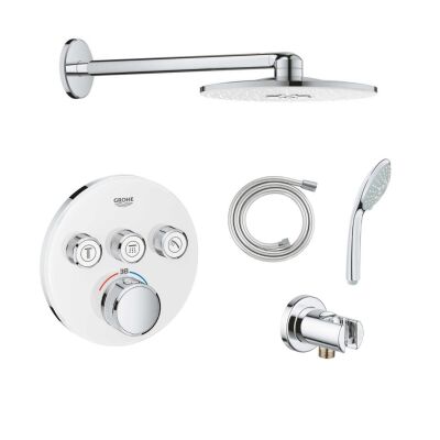 Grohe Grohtherm SmartControl Üç valfli akış kontrollü, ankastre termostatik duş bataryası Seti - 29904LS0-SET1 - 1