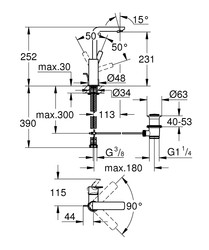 Grohe Lineare New Lavabo Bataryası L-Boyut Paslanmaz Çelik - 23296DC1 - 2