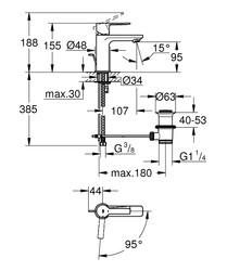 Grohe Lineare Lavabo Bataryası XS-Boyut - 23790001 - 2