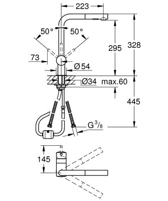 Grohe Minta Tek Kumandalı Eviye Bataryası - 30274000 - 2