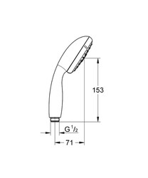 Grohe New Tempesta 100 El Duşu 3 Akışlı - 28419002 - 2