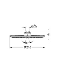 Grohe Rainshower Cosmopolitan Tepe Duşu 1 Akışlı - 2836800E - 2