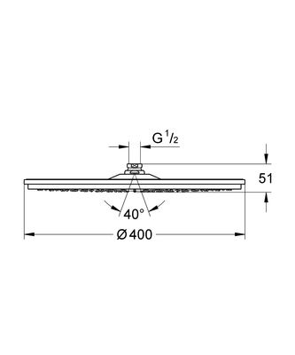 Grohe Rainshower Cosmopolitan Tepe Duşu 1 Akışlı - 28778000 - 2