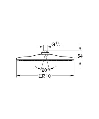 Grohe Rainshower Mono Cube Tepe Duşu 1 Akışlı - 26567000 - 2