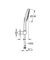 Grohe RainShower SmartActive 130 El Duşu Seti 3 Akışlı - 26580000 - 4